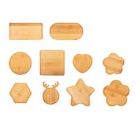 Jnchdghwa 10 Piezas de Bases de Mosaico de Madera con Formas Surtidas para Kit de Posavasos de Mosaico DIY, con Madera para Manualidades de Azulejos de Mosaico Hechos A Mano