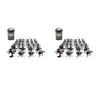 Jnchdghwa 104 Unids Caballería Medieval Caballo de Guerra Soldado Modelo Soldado Romano Antiguo Guerrero Medieval Modelo Figuras de Acción Juguetes