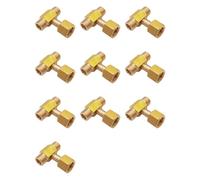 Jnchdghwa 10X W21.8-14 Botella de Tanque de CO2 Conexión en T Roscada de Latón Conector de 3 Vías Adaptador de Llenado de Carga para Acuario de Cerveza