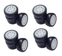 Jnchdghwa 12 Piezas 58 mm NeumáTicos 12 mm Ruedas Hexagonales con Esponja para 1/10 1/12 RC Drift Car 3Racing M5 MST M04 M05