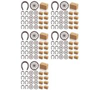 Jnchdghwa 120 Piezas de Suministros para Fiestas Occidentales, Centros de Mesa Vintage para de la Suerte, Recuerdos de Fiesta de Boda, Decoraciones de Vaquero