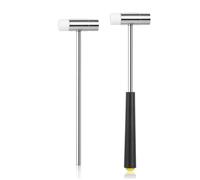 Jnchdghwa 2 Martillos Pequeños de Doble Cabeza, Minimartillo Ligero de 18 cm con Cabeza de Silicona y Minimartillo de Joyería con Cabeza de Metal.