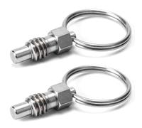 Jnchdghwa 2 Paquetes de Émbolos de Resorte con Anillo de Tiro, Rosca de 1/2" A 13", Longitud de Rosca de 0,56", Émbolo de Resorte Retráctil con Índice.
