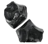 Jnchdghwa 2 Piezas de Cristal de Obsidiana Negra en Bruto, Ymapinc, 1,18-1,97", Piedras Curativas para Meditación, Fabricación de Joyas y Decoración del Hogar