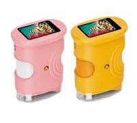 Jnchdghwa 2 Piezas de Microscopio Digital de Mano, Microscopio de Bolsillo para Niños 50-1000X con Pantalla HD de 2", Regalo Educativo para Niños.