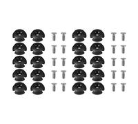 Jnchdghwa 20Pcs Guía de LíNea de Cubierta Ranurada Redondeada Accesorios de Montaje de Hebilla de Cuerda para Kayak Canoa