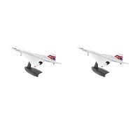 Jnchdghwa 2X 1/200 Concorde Avión de Pasajeros Supersónico Aire Británico Vías Aéreas Modelo para Colección Exhibición Estática