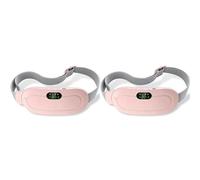 Jnchdghwa 2X Almohadilla Térmica Menstrual Cinturón Palacio Cálido Inteligente Alivio del Dolor de Cintura Útero Masajeador Abdominal Vibrante Cinturón Eléctrico A