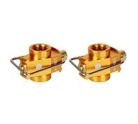Jnchdghwa 2X Camping Ahorrador de Gas Plus Convertidor de Gas Recarga de Cambio Adaptador de Conversión de Tanque Plano Válvula Adaptadora de Gas para Acampar, Dorado