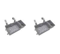 Jnchdghwa 2X Cesta de Almacenamiento Junto A la Piscina con Portavasos para Piscina, Cesta de Almacenamiento para Piscina Al Aire Libre para Piscina sobre Piscina/Piscina con