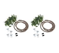 Jnchdghwa 2X Enredaderas con Rama Curvada para Reptiles, Hojas Flexibles, Decoración del Hábitat de Mascotas, Jungla Trepadora, Enredaderas Largas para Escalar Gecko