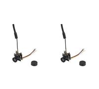 Jnchdghwa 2X Mini Cámara FPV AIO 5.8G 25MW 40CH 800TVL Transmisor LST-S2+ Cámara FPV con Piezas OSD para RC Racing Drone