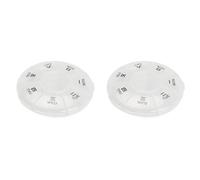 Jnchdghwa 2X Pastillero PortáTil Redondo Planificador de Medicamentos Estuche PequeñO Organizador Semanal de Pastillas Recordatorio de Pastillas de 7 Lados Forma Redonda
