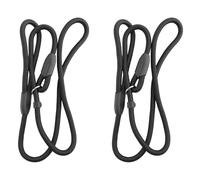 Jnchdghwa 2X Pet Collarin Cuerda de Nylon Resbalon del Perro Entrenamiento Walking Lead with P 1cm Chain Negro