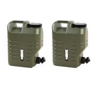 Jnchdghwa 2X Recipiente de Agua para Acampar con Espita, Cubo de Agua Tanque de Agua Portátil para Senderismo Picnic BBQ, Jarra de Agua de Emergencia 12L