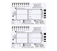 Jnchdghwa 2X Regla de ECG de 7 Pasos, Regla de ECG de 7 Pasos para Interpretación de ECG/EKG, Herramienta Rápida y Veloz de Análisis y Medición Cardíaca