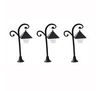Jnchdghwa 3 Farolas Retro para Hacer Tú Mismo, Modelo de Casa de Muñecas, Lámpara de Escritorio, Adorno de Micropaisaje en Miniatura, Farola de Jardín, Modelo de Mesa.