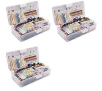 Jnchdghwa 3X Juego de Placa de Pruebas, Kit de Bricolaje de Arranque de Componentes Electrónicos con Caja de Plástico para Paquete de Componentes R3