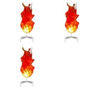 Jnchdghwa 3X Juguete Divertido de Halloween Bola de Fuego Mágica en la Mano Decoración LED para el Hogar Bola de Fuego Adornos Exquisitos Fiesta Roja
