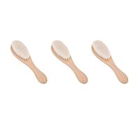 Jnchdghwa 3X Manejar de Madera Peluquería Cepillo de Fibra Suave Barbero Plumero Limpieza Quitar Cepillo Herramientas de Peinado del Cabello