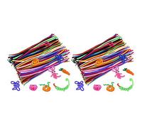 Jnchdghwa 400 Piezas Limpiadores de Pipas de Colores Aleatorios Tallo de Chenilla 6 mm x 12 Pulgadas para Decoraciones de Manualidades de Bricolaje