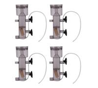 Jnchdghwa 4X 600L / H Mini Acuario Tanque de Coral para Peces Marinos Interior Skimmer de Proteína Suspendido en Aire con Tubo de Piedra de Aire de Madera