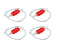 Jnchdghwa 4X Bomba Sifón 1.9M Rojo Tubo de Sifón Gasolina Bomba de Combustible Mano Transferencia Manguera Sifón Gas Aceite Combustible Agua Gasolina de Agua LíQuida Home Brew Beer