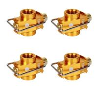Jnchdghwa 4X Camping Ahorrador de Gas Plus Convertidor de Gas Recarga de Cambio Adaptador de Conversión de Tanque Plano Válvula Adaptadora de Gas para Acampar, Dorado