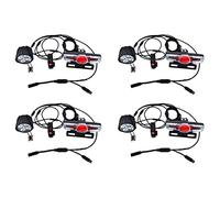 Jnchdghwa 4X para Bbs01 Bbs02 Motor de Accionamiento Medio Bicicleta Eléctrica Juego de Luces de Línea Impermeable con Freno Luz de Señal de Luz de Bicicleta