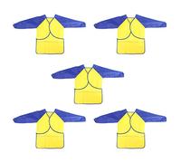 Jnchdghwa 5X Childrens Kids Toddler Delantal Impermeable Play Art Smock con 3 Bolsillos Espaciosos - Pintura, Horneado, Loncheado - de 3 A 8 Anos (Pinturas Y Pinceles No Incluidos)