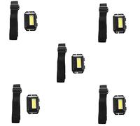 Jnchdghwa 5X COB LED Mini Head Light Lamp Lamp Faros 3 Modos Rainproof Head Antorcha Linterna Head para Acampar Al Aire Libre Pesca Negro