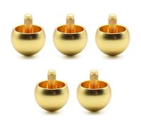 Jnchdghwa 5X Tippe Top Metal Flip Over Top Peonza Giratoria de Acero Inoxidable IncreíBle Regalo de Juguete, Dorado