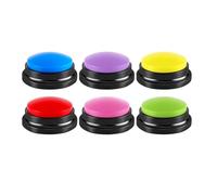 Jnchdghwa 6 Piezas de Timbres de Respuesta Grabables, Timbres de Respuesta de Botón, Timbre de Programa de Juegos, Timbres de Botón Grabables para Aula