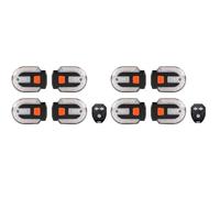 Jnchdghwa 8 Intermitentes para Bicicleta con Alarma, Control Remoto/Luz Trasera Integrada, Luces Traseras Impermeables y Estroboscópicas.