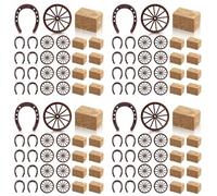 Jnchdghwa 96 Piezas de Suministros para Fiestas Occidentales, Centros de Mesa Vintage para de la Suerte, Recuerdos de Fiesta de Boda, Decoraciones de Vaquero