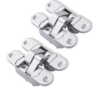 Jnchdghwa Accesorios de Bisagra Ajustable, Bisagra Cruzada, 2 Piezas, Hardware de Muebles de Aleación de Zinc para Puerta Plegable, Puerta de Apertura A la Derecha.