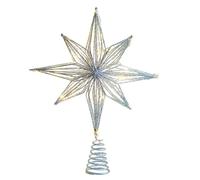 Jnchdghwa Adornos de Estrella de 25 Centímetros para la Cima del Árbol de Navidad con Luces LED, Ideales para la Decoración de Fiestas Navideñas en Casa.