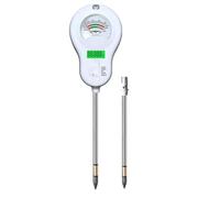 Jnchdghwa Analizador de Suelo 6 en 1: Humedad, PH, Fertilidad, Luz Solar, Temperatura y Humedad. Paquete de 2 Sondas Desmontables con Pantalla LCD para Plantas, Jardín, Césped y Granja.