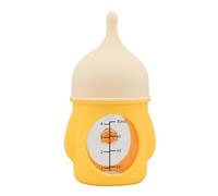 Jnchdghwa Biberones para Cachorros, Biberones para Gatitos, Biberón para Mascotas, Amarillo, 80 Ml, Biberón de Silicona.