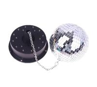 Jnchdghwa Bola de Discoteca Decorativa DIY con Motor Giratorio de 5 RPM y Batería, Ideal para Fiestas Navideñas.