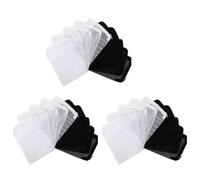 Jnchdghwa Bolsas de Filtro de Acuario de 120 Piezas Bolsas de Filtro de de Medios con Cremallera para Quitar Granulado de CarbóN, y Negro