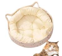 Jnchdghwa Cama para Gatos en Forma de Dona, Cama para Gatos de Interior, Cojín de Cuerda Algodón, Suministros para Mascotas para Que los Gatitos Duerman, Se Calmen y Rasquen en Casa B