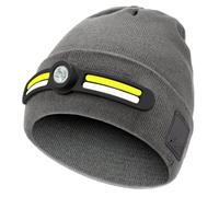 Jnchdghwa con Luz LED de Seguridad Recargable, Extraíble y Lavable, para Correr de Noche, Ciclismo, Senderismo, Iluminación Colorida, Color Gris.