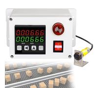 Jnchdghwa Contador de Inducción Automático Digital para Fábricas, Cuenta Hasta 999999, Distancia de Detección de 70CM, Totalizador Automático, Enchufe EU
