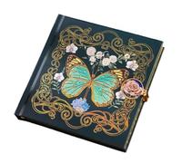 Jnchdghwa Cuaderno de Tapa con Hebilla Magnética Cuadrada Retro, Serie de Cuentos de Hadas Góticos con Mariposas, 128 Hojas/Libro, Páginas Interiores A Color B.