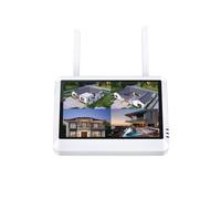 Jnchdghwa de Videovigilancia NVR con Monitor LCD Inalámbrico de 7 Pulgadas y 8 Canales con WiFi, 265, Enchufe Europeo.