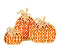 Jnchdghwa Decoraciones de Acción de Gracias para Interiores, Decoraciones de Otoño para el Hogar, Calabaza de Madera, Decoración Otoñal