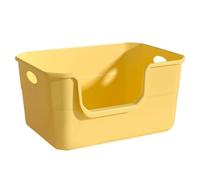 Jnchdghwa Fácil de Limpiar para el Baño de Mascotas en Interiores, Caja de Semi Cerrada con Entrada Baja, Bandeja de Alta para Gatos.