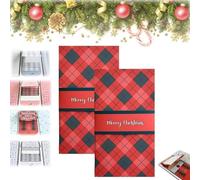 Jnchdghwa Folleto de Tarjetas Hecho A Mano, sobre para Guardar Dinero, para Tarjetas Sorpresa de Navidad, Suministros para Fiestas Navideñas, Regalos para Familiares y Amigos.