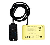 Jnchdghwa Interruptor Inteligente Zigbee con Sensor de Temperatura y Humedad, Controlador de Relé de 1 Canal, Aplicación Tuya Smart Life, Controlador Inalámbrico de 7-32 V.